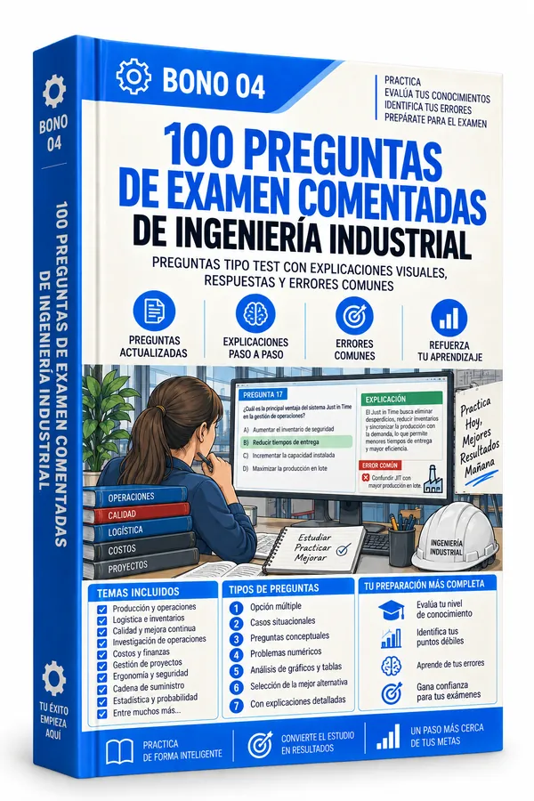 Bono 04 - 100 Preguntas de Examen Comentadas de Ingeniería Industrial