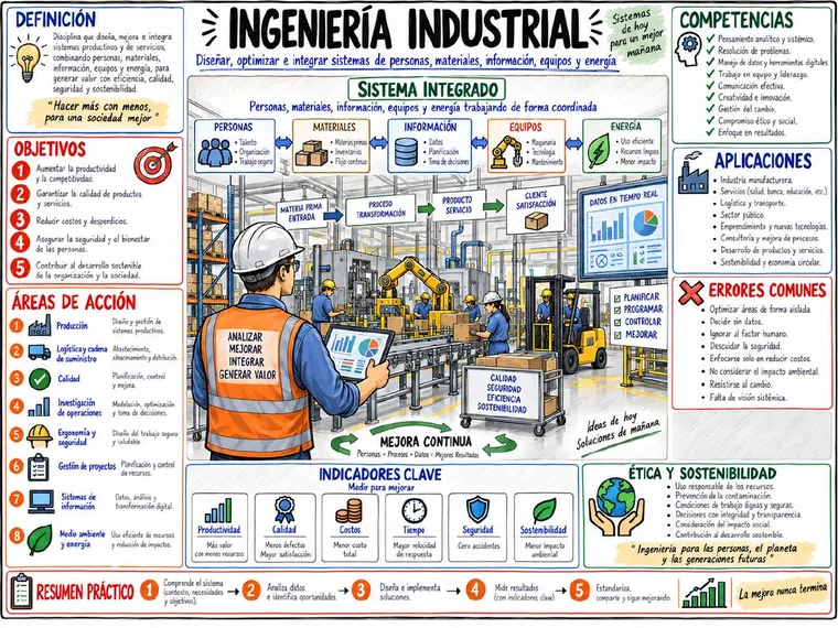 Mapa mental de Ingeniería Industrial - parte 1 (1/10)