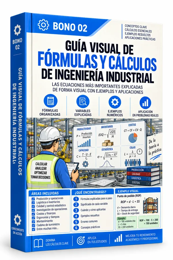 Bono 02 - Guía Visual de Fórmulas y Cálculos de Ingeniería Industrial
